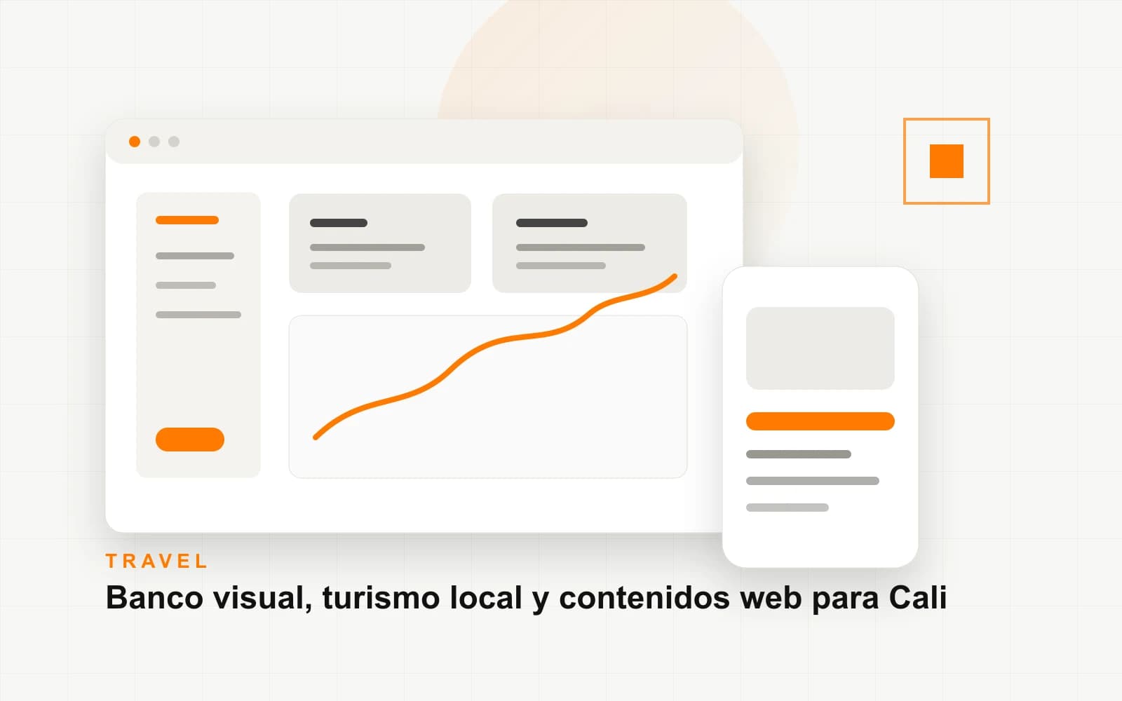 Mockup de contenido web turistico para Cali y Conexion Travel