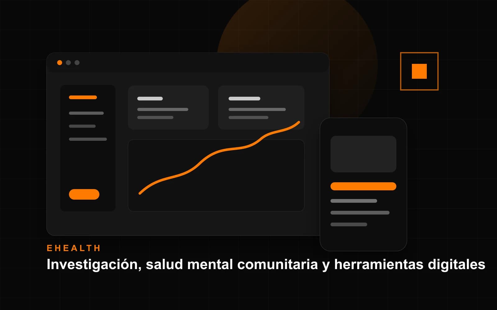 Mockup de eHealth y salud mental comunitaria para Tejido Mental